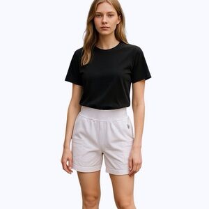 FREE PEOPLE MOVEMENT GOOD KARMA TENNIS SHORTS WOMEN COLOR WHITE SIZE M/L